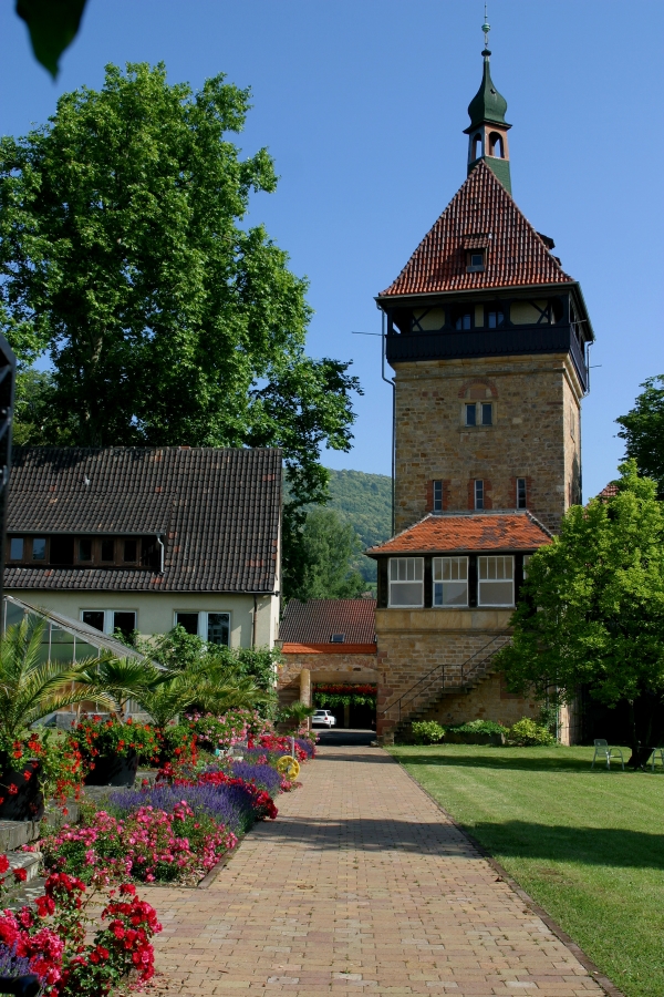 Das Wahrzeichen des Geilweilerhofes und der Region Südpfalz: der Turm, der vom Ziegelfabrikant August Ludowici beim Ausbau des Geilweilerhofes zum Musterbetrieb errichtet wurde